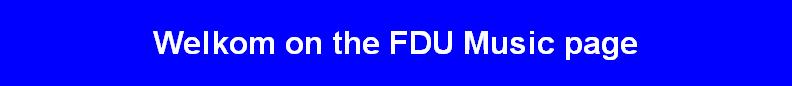 Welkom on the FREDS Music page